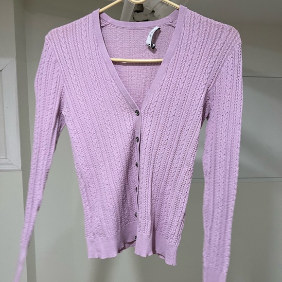 Zara Sweaters - ZARA Pink Knit Cardigan Sweater with Jewel Buttons